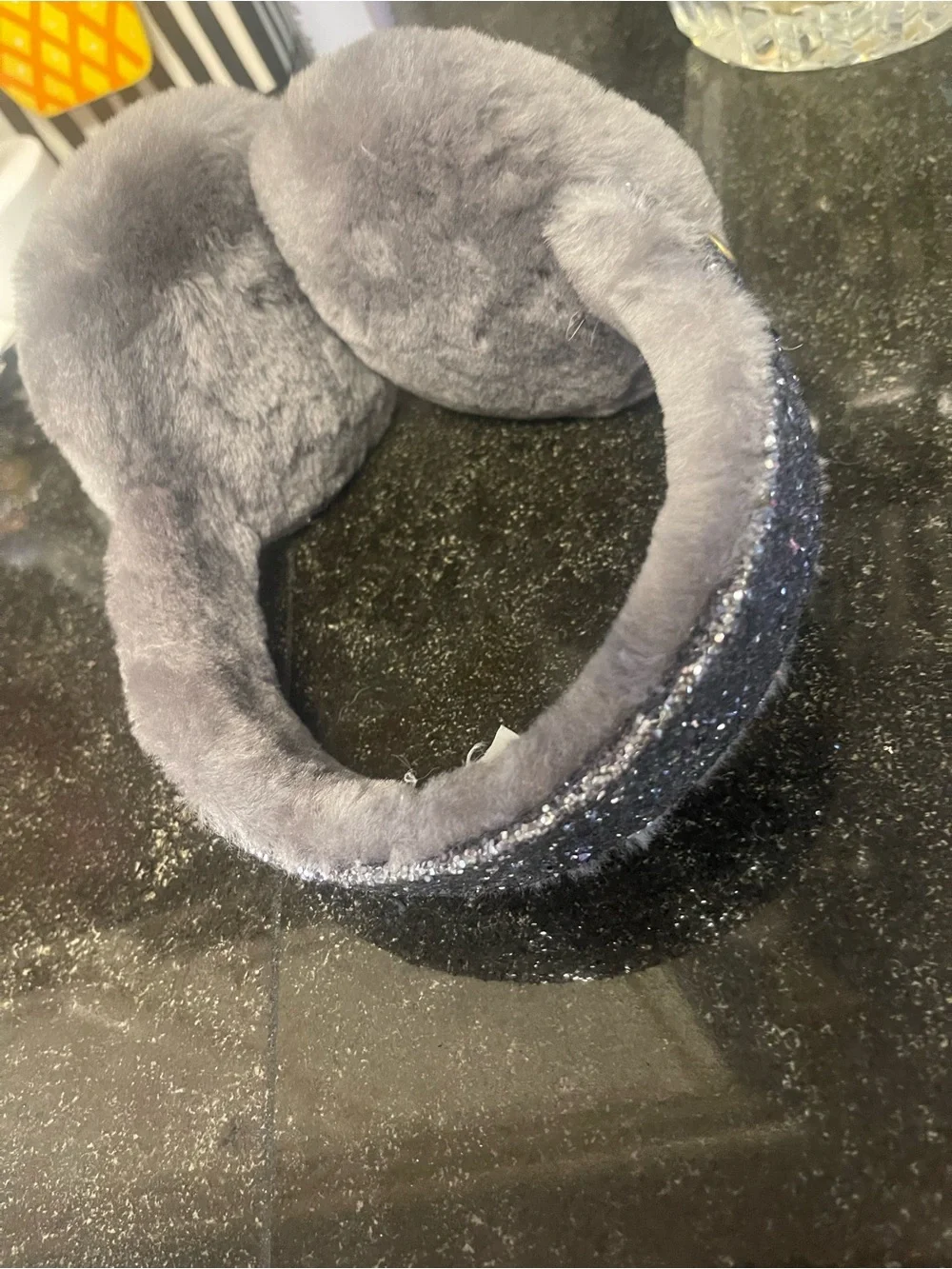 UGG kids, glitter gray earmuffs